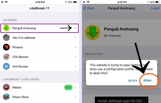 Pangu Anzhuang Download for iOS 11