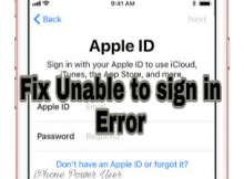 solution for Unable to sign in Apple ID on ios 11