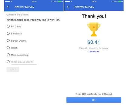 Google Opinion Rewards App for ios