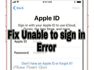 solution for Unable to sign in Apple ID on ios 11